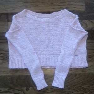 Hollister pink cropped sweater size xs